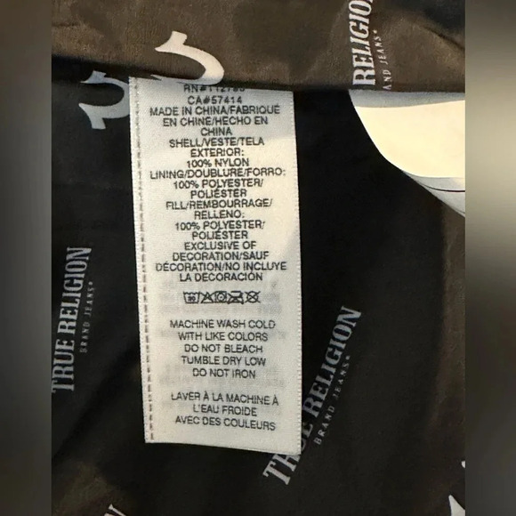 NWTS. TRUE Religion Puffer Jacket - Picture 8 of 12